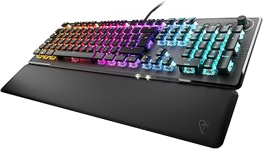 Turtle Beach Vulcan II – Mechanische PC Gaming-Tastatur, Tactile Titan II Schalter, beleuchtete Tasten, abnehmbare Handballenauflage, DE Layout