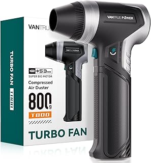 T800 Electric Air Duster-28.22OZ Market Maximum Wind Pressure, Super Power Cordless Duster, Rechargeable Brushless Motor Durable Blower, 3-Gear Adjustable for Keyboard, Car, House, Patio