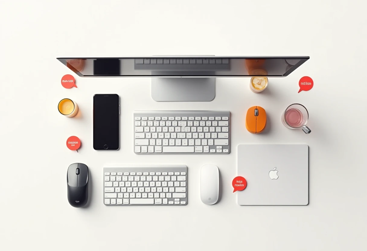 Diverse keyboard and mouse options for home office
