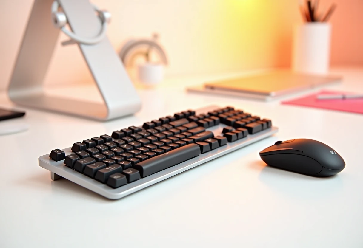 Mid-range ergonomic keyboard and mouse