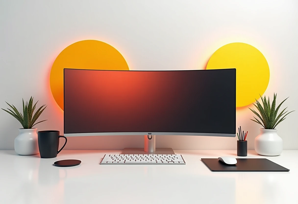 Périphériques gaming sur un bureau