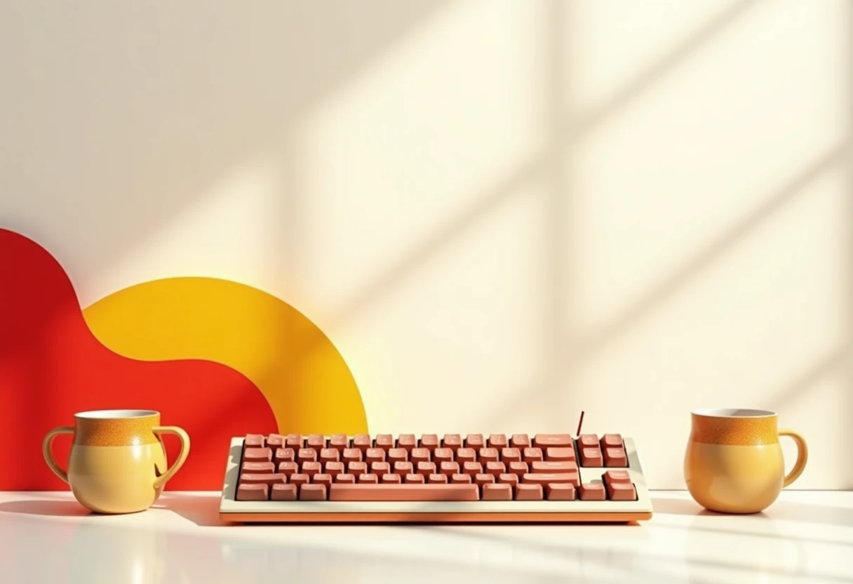 Clavier mécanique sur le bureau