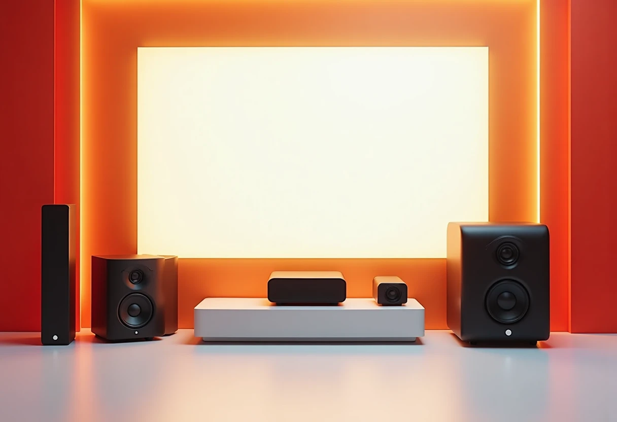 High-tech home theater setup
